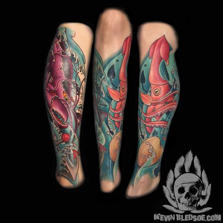 Tattoos - Lobster Squid leg sleeve-   - 123713